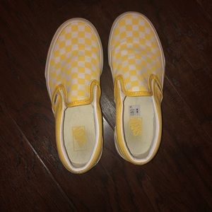 yellow checkered vans